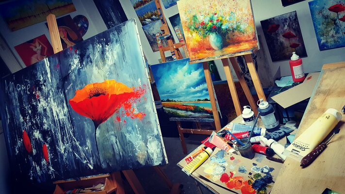 Eric Bruni in the Studio: Atelier de l'artiste peintre BRUNI