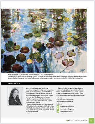 Sandra Gebhardt-Höpfner in the Studio: International Artist Magazine - "Master Painters Of The World" issue October/November 2023, 4 pages article about me and my art.