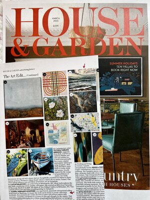 Sandra Gebhardt-Höpfner in the Studio: House & Garden UK, The Art Edit, Issue March 2023