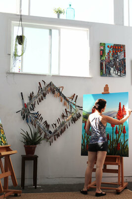 Lisa Elley in the Studio