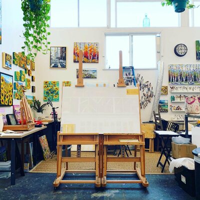 Lisa Elley in the Studio