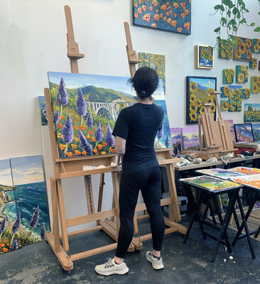 Lisa Elley in the Studio