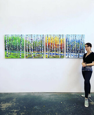 Lisa Elley in the Studio