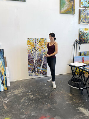 Lisa Elley in the Studio