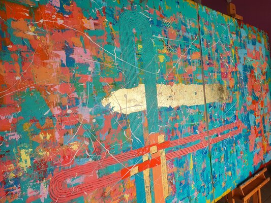 Suzanne Domenech in the Studio