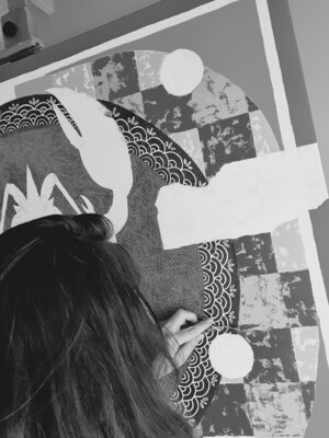 Suzanne Domenech in the Studio