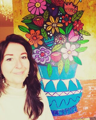 Suzanne Domenech in the Studio