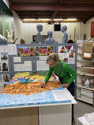Elise Eekhout in the Studio