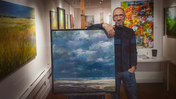 Wim Van De Wege in the Studio: Wim van de Wege in his studio