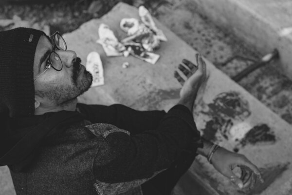 Abdulrahman Hamdi in the Studio