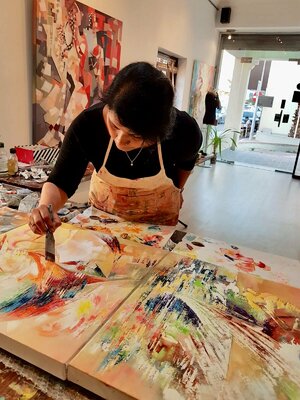 Ella Prakash in the Studio