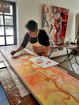 Ella Prakash in the Studio
