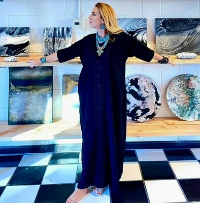 Patrizia Martiradonna in the Studio: My art studio in Marina del Rey, California.