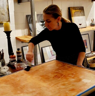 Patrizia Martiradonna in the Studio: My art studio in Marina del Rey, California.