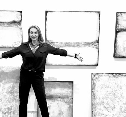 Patrizia Martiradonna in the Studio: My art studio in Marina del Rey, California.