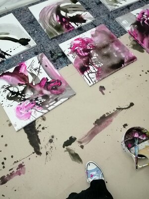 Zsuzsa Klemm in the Studio: Atelier Berlin, Schöneberg, 2022