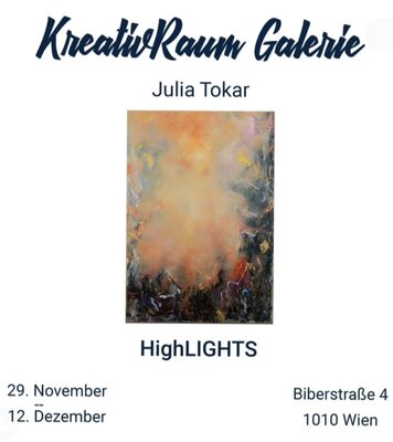 Julia (Iuliia) Tokar in the Studio: Exhibition in Vienna "Catch in a moment ", 2023