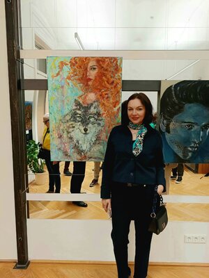 Julia (Iuliia) Tokar in the Studio: Ausstellung "Star in born " , Vienna 2024