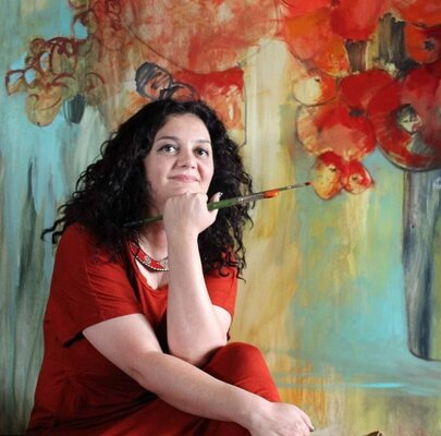 Anna Soghomonyan in the Studio