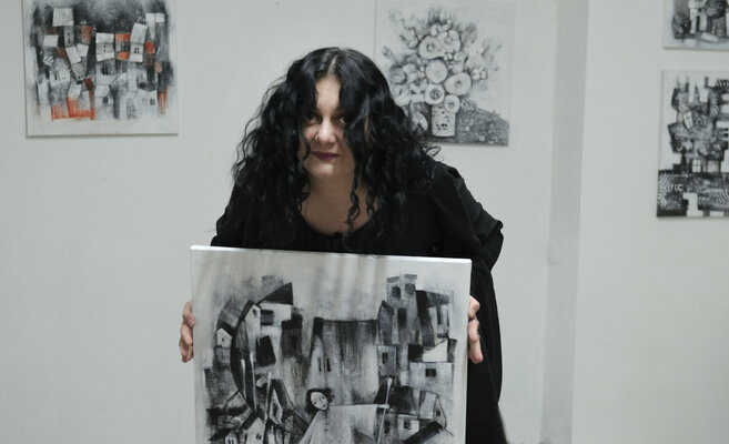 Anna Soghomonyan in the Studio