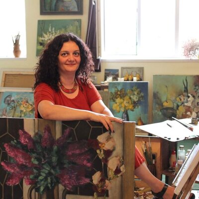 Anna Soghomonyan in the Studio