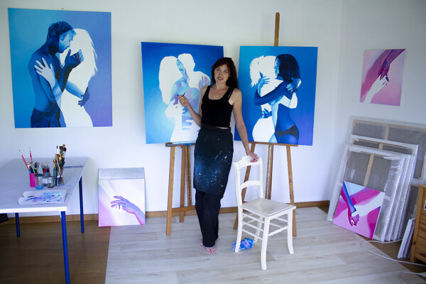 Morgan Bisoux in the Studio
