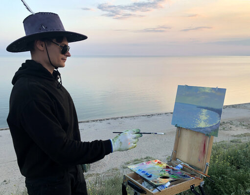 Dmitry Oleyn in the Studio: Plein air
