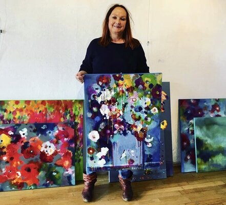 Anne Samson in the Studio