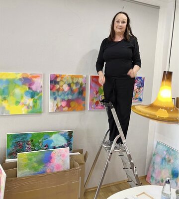 Anne Samson in the Studio