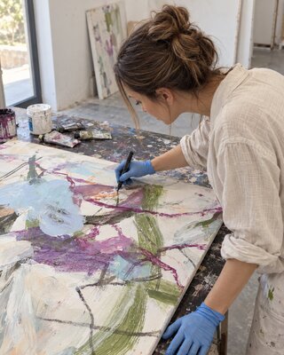 Marisol Evora in the Studio