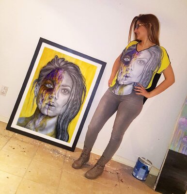 Randa Hijazi in the Studio