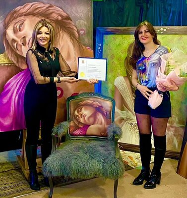 Randa Hijazi in the Studio
