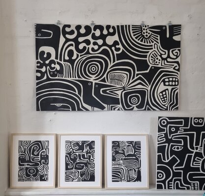 Gabriele Bruns in the Studio