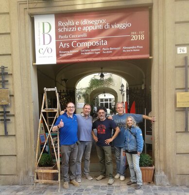 Alessandro Piras in the Studio: Rimini, 2018 - Biennale del disegno with my peers.