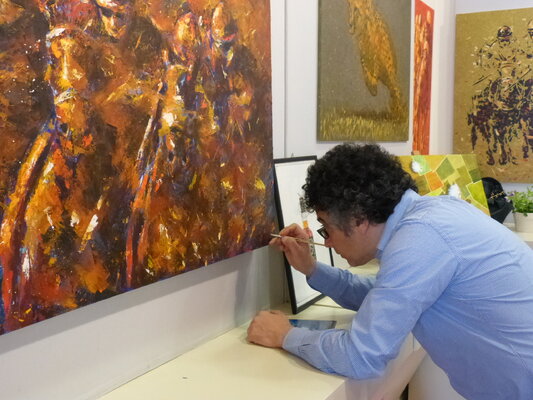 Alessandro Piras in the Studio: Ops...I forgot to sign my paintings showed in my exhibition.