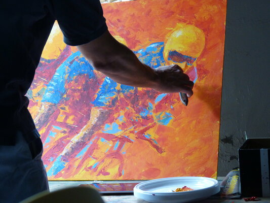 Alessandro Piras in the Studio