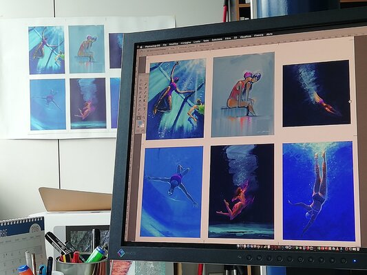 Alessandro Piras in the Studio: I always check my digital painting using my Eizo monitor display