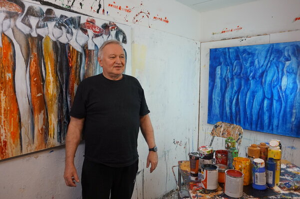 Friedrich Wurm in the Studio