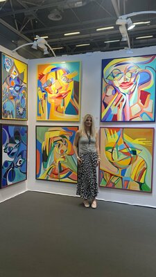 Olja Mesec in the Studio: International Contemporary​ Art Fair “ Art3f ” Paris
