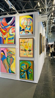 Olja Mesec in the Studio: International Contemporary​ Art Fair “ Art3f ” Paris