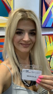 Olja Mesec in the Studio: International Contemporary​ Art Fair “ Art3f ” Paris