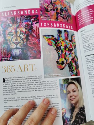Aliaksandra Tsesarskaya in the Studio: 365art - art magazine in Tokio, Japan