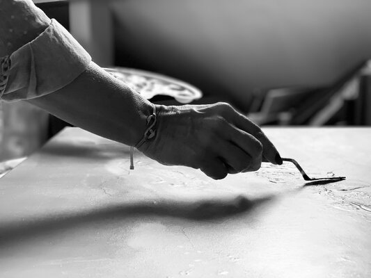 Judit Pongó in the Studio