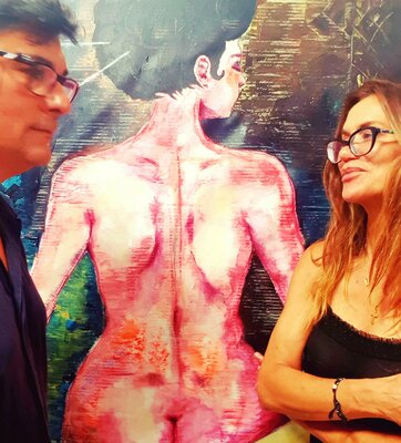 Franck Sastre in the Studio: Notre volonté artistique de peindre ensemble le même tableau...
