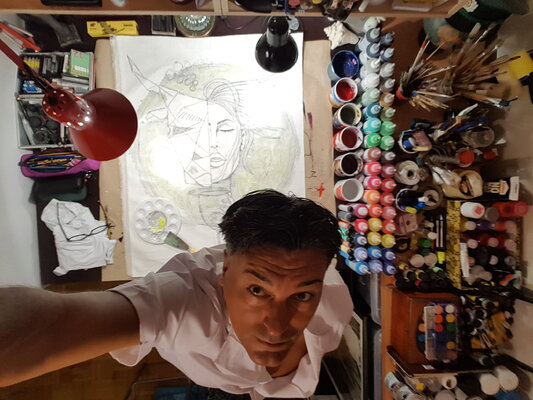 Franck Sastre in the Studio: Dans le laboratoire de mes rêves colorés...
