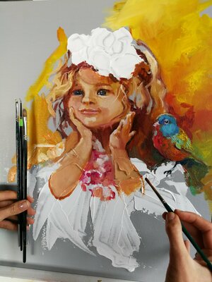 Annet Loginova in the Studio