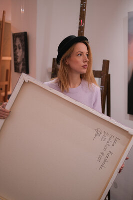Lena Krashevka in the Studio