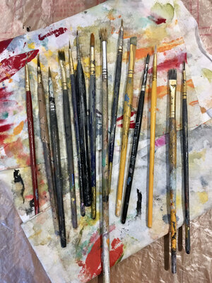 Koola Adams in the Studio: My beloved brushes
