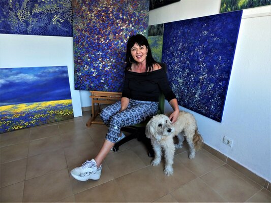 Felicia Trales in the Studio