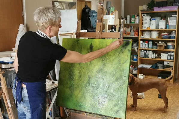 Eva Vogt in the Studio